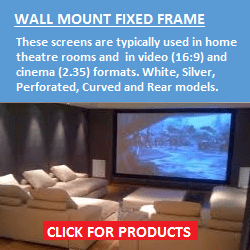 Wall mount fixed frame screens